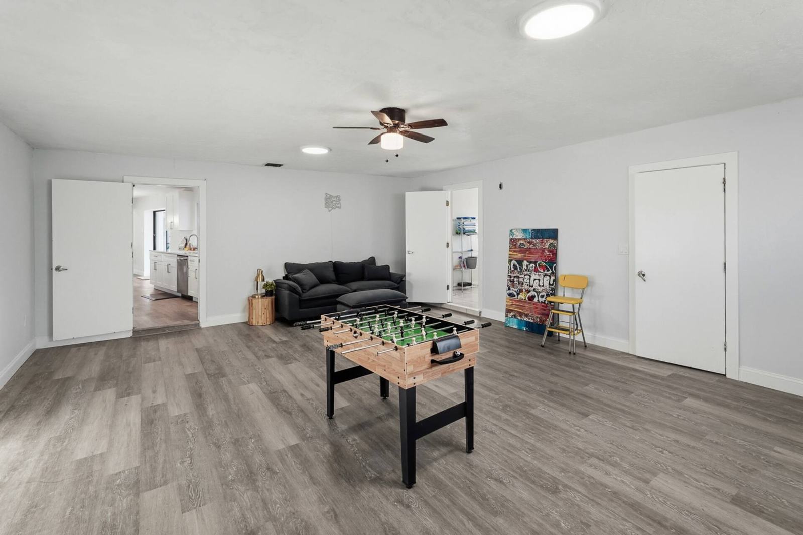 Game room with foosball table